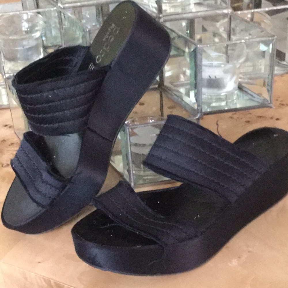 👡Pedro Garcia platform black navy sandals Eur 38